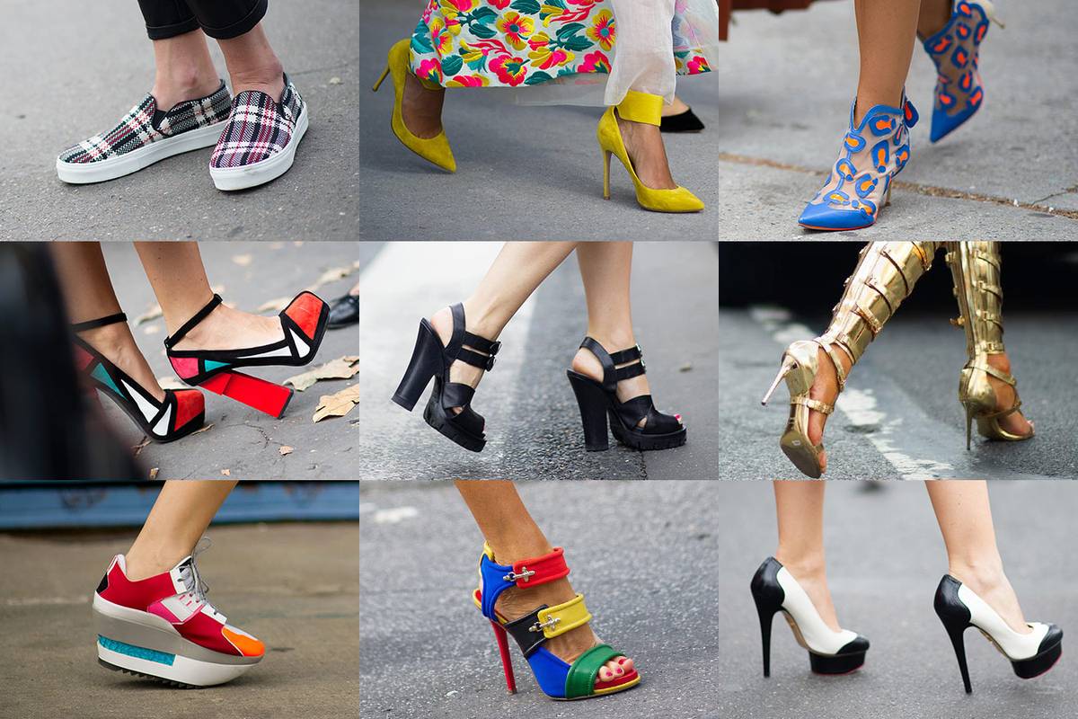 Туфли из разных цветов